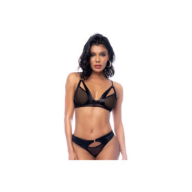 Ensemble 2 pièces en wetlook noir 